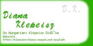 diana klepeisz business card